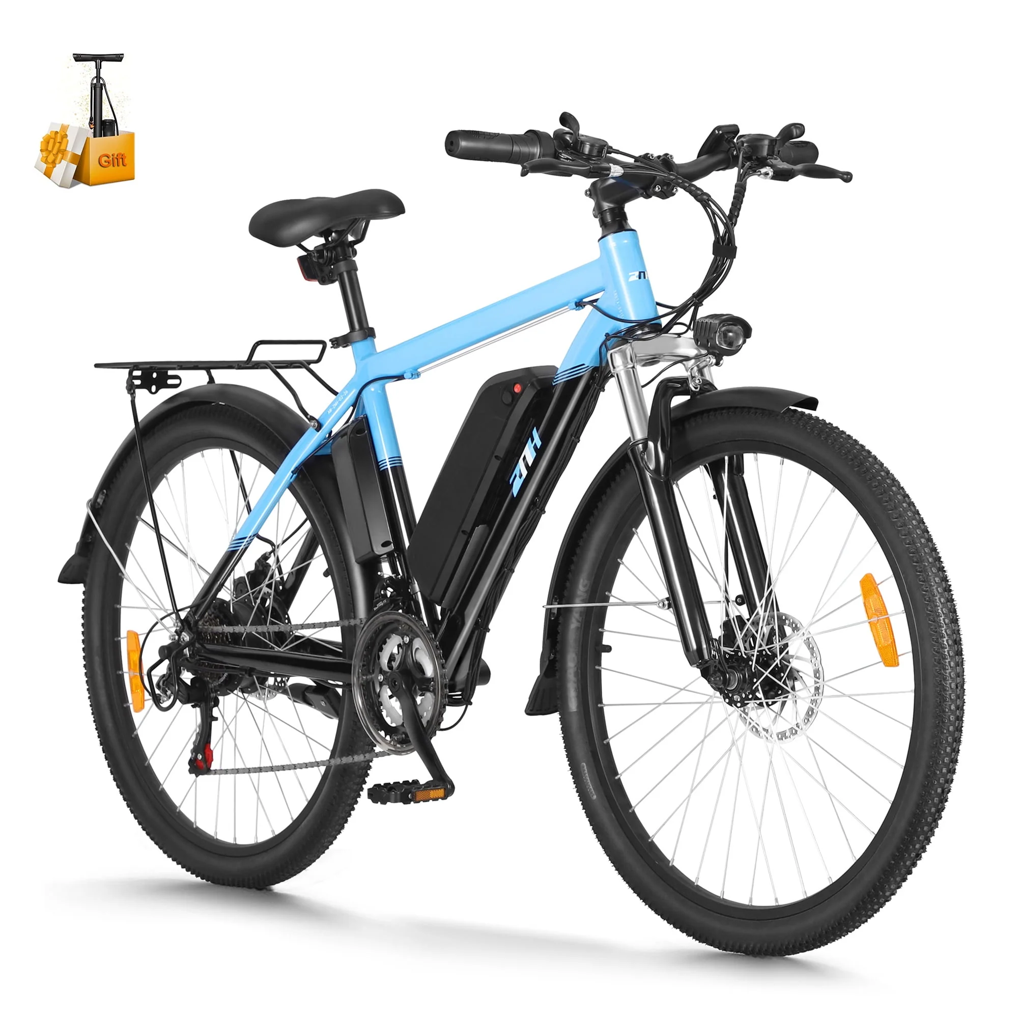ZNH Electric Bike 26 Electric Mountain Bicycles 350W Motor E bike 21 Speed 36V 10Ah Electric Commuter Bike 20MPH Black Electric Bicycle Ebike