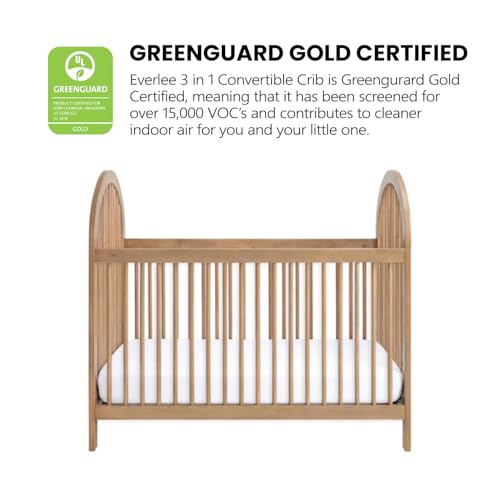 Everlee 3-in-1 Island Crib, Honey Wood