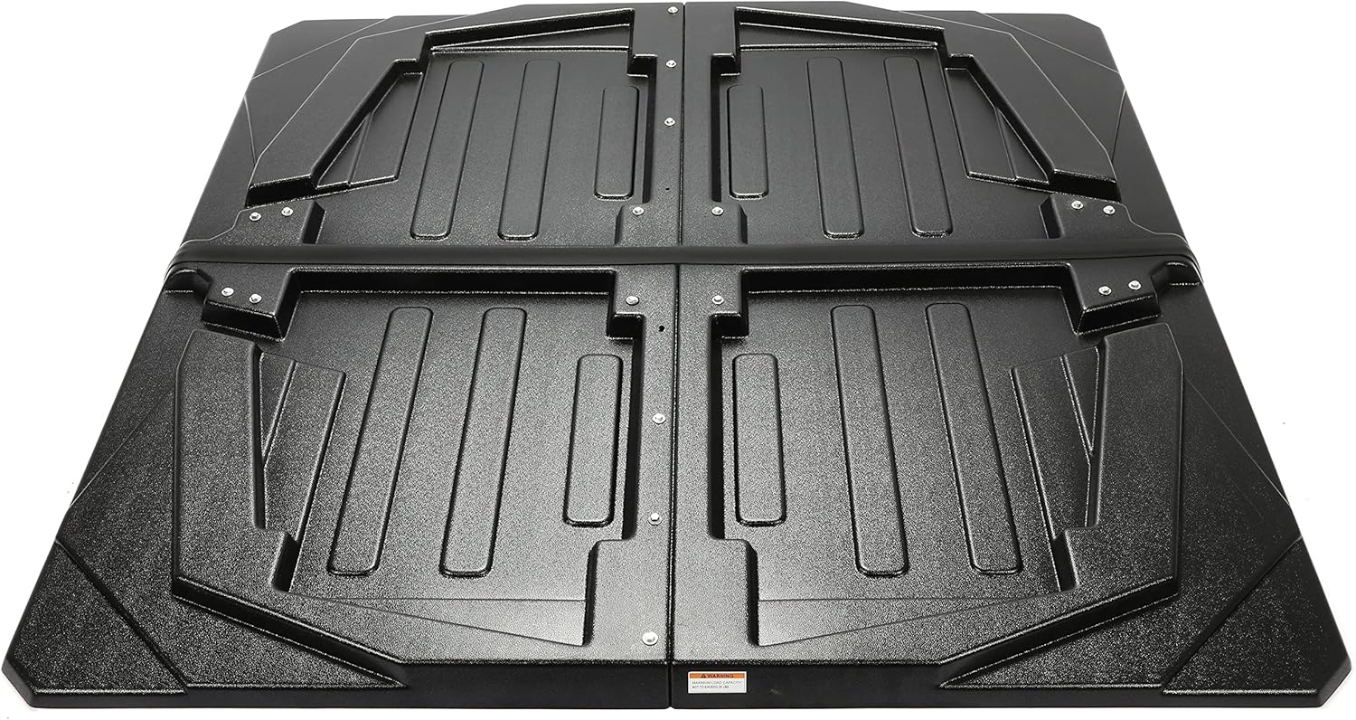 HECASA New Hard Top Roof 2 Piece Compatible with 2005-2022 Kawasaki Mule TRANS 3010 4000 4010 KAF620 KAF950 4 Seater Models/ 2005-2009 Polaris Ranger Crew 700 Plastic Black Replacement for KAF30-030A