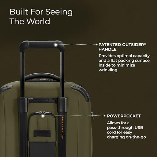 Briggs & Riley Domestic 22" Carry On Expandable Spinner - Luggage for Travel, Suitcases with Wheels, Softside Rolling Bag for Men & Women, Self-Repairing Zipper - ZDX Collection, Black