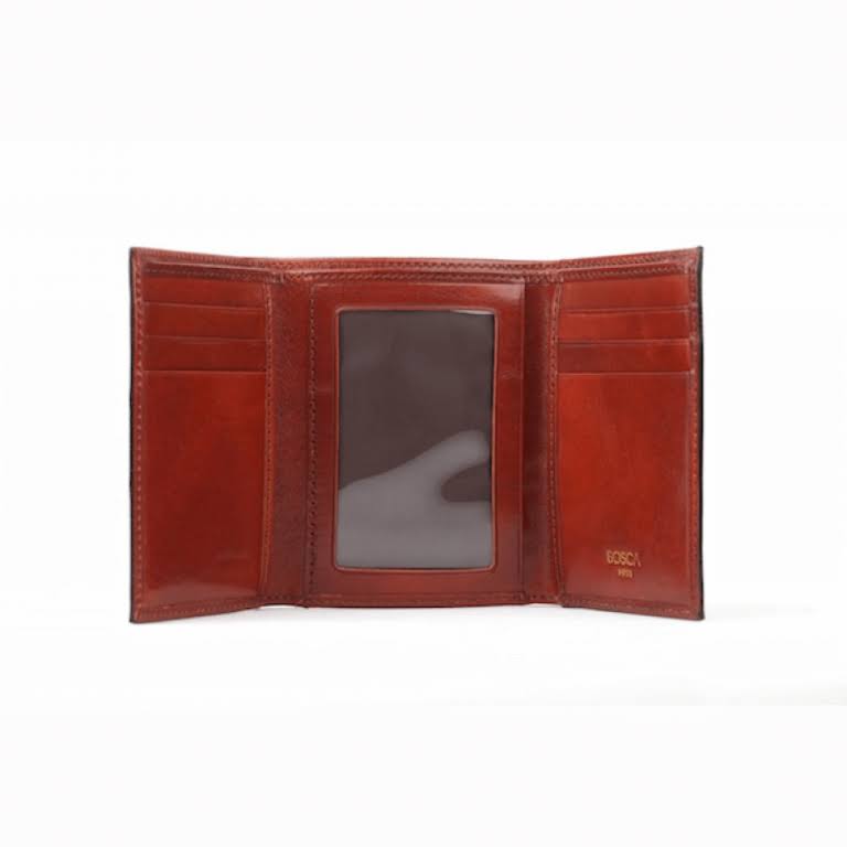 Bosca Old Leather Double ID Trifold - Dark Brown