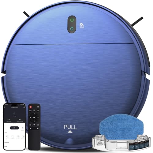 ZCWA Robot Vacuum and Mop Combo, 2 in 1 Mopping Robotic Vacuum with WiFi/App, Robotic Vacuum Cleaner, Schedule Settings, Self-Charging, Ideal for Hard Floor, Pet Hair and Low Pile Carpet
