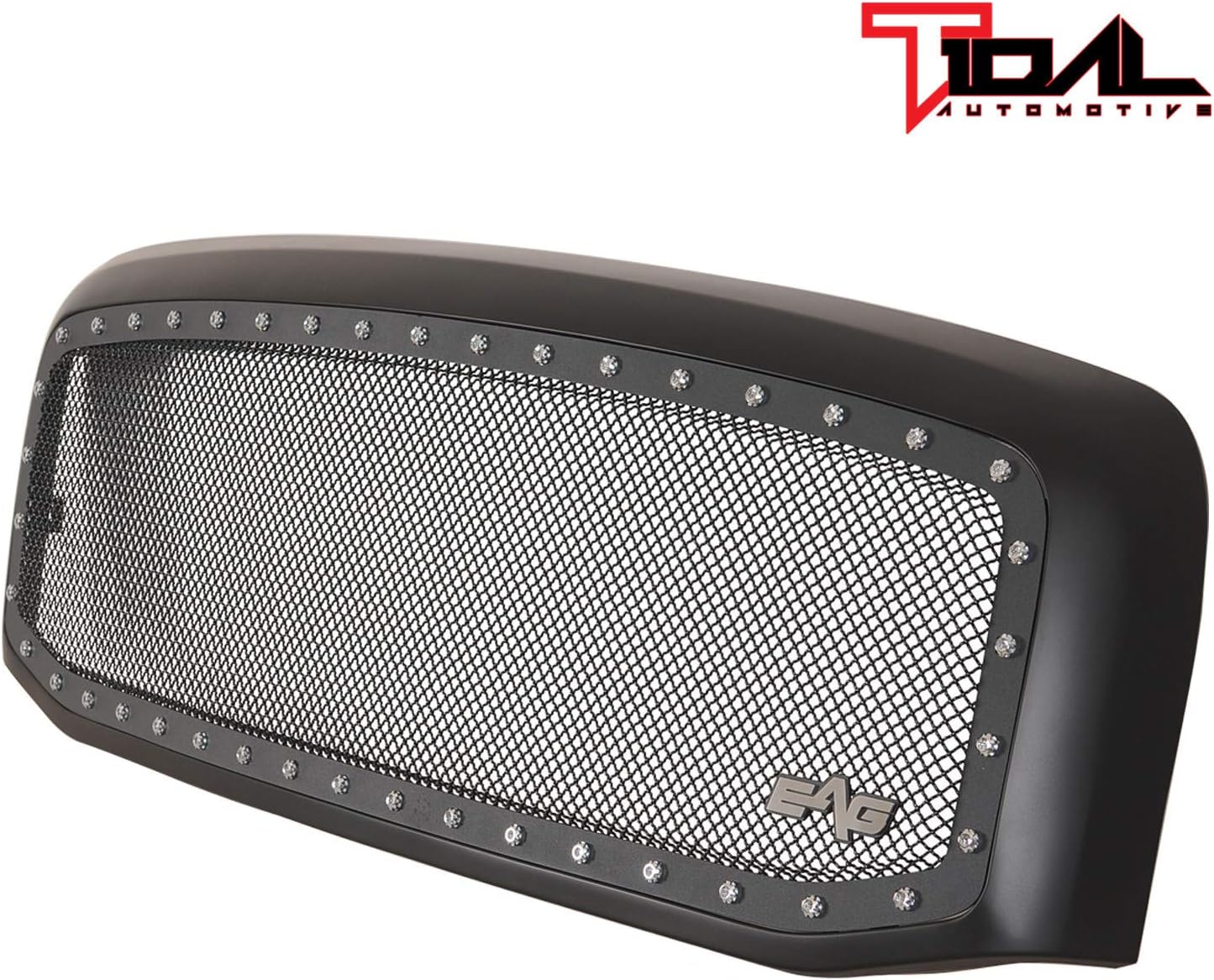 Tidal Rivet Black Steel Mesh Replacement Grille Fit for 06-08 Ram 1500/07-09 Ram 2500 3500 Grille