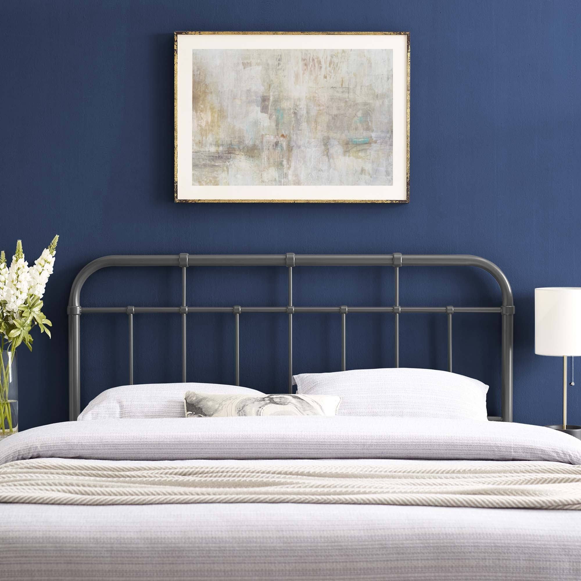 Modway Alessia King Metal Headboard - Gray