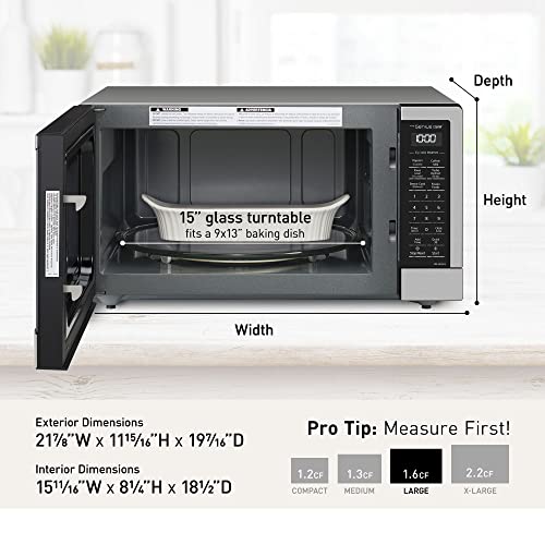 Panasonic Microwave Oven 1.6 cu.ft, Stainless Steel