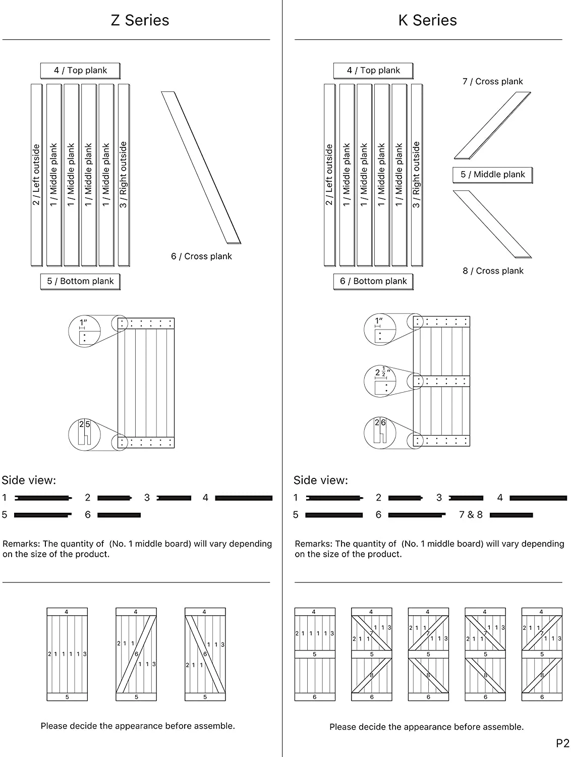 Coast Sequoia 36 in x 84 in K Style Finished Muti-Color Knotty Pine Wood Sliding Barn Door With Hardware Kit (Aged Barrel/Dark Walnut)