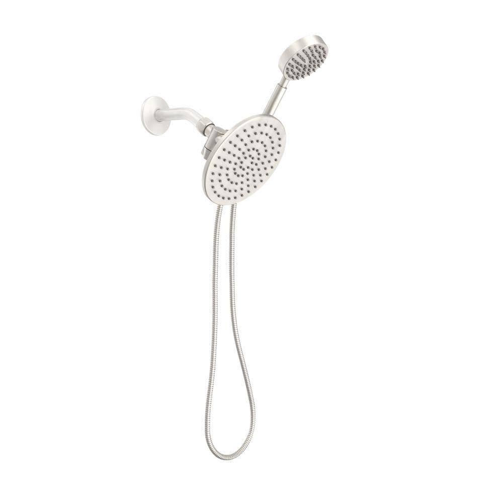 All Metal Dual Shower Head Combo with Hand Held and Rain Shower Head, 2.5 GPM Brushed Nickel