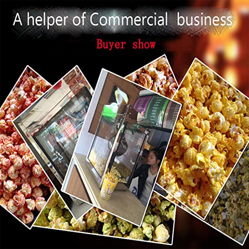 Popcorn Machine,Retro Popcorn Maker, Hot Air Popcorn Machine, 1300W Hot Air Commercial Popcorn Popper with Measuring Cup, Fast Popping, for Party Christmas and Movie Nights