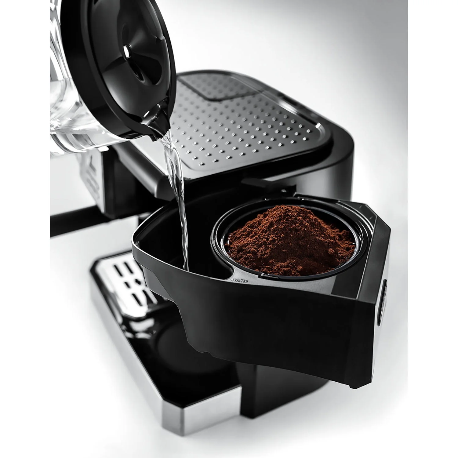 De'Longhi Combi Coffee Machine, Black,Silver,Multi-color