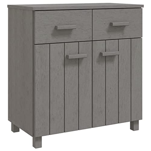Sideboard Light Gray 31.1"x15.7"x31.5" Solid Wood Pine,Decorative and Practical Wooden Sideboard with Ample Storage Storage Cabinet Buffet Table Sideboard