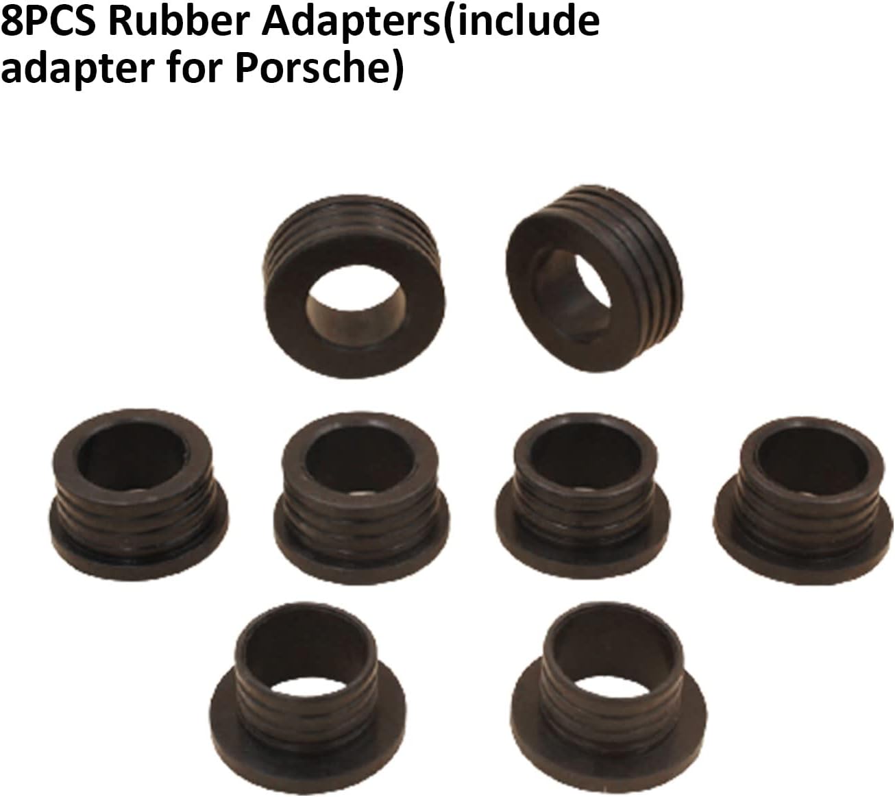 YUANRI Coolant Vacuum Refill Kit with 2PCS Universal Tapered Rubber Adapters, Cooling System Vacuum Purge & Refill Kit with Pressure Gauge and 8PCS Rubber Adapters Sleeves for Car SUV Van Truck