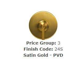 Brasstech 313/24S High Box Flange Satin Gold (PVD)
