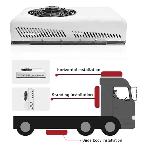 UAHKPA 12V Truck Air Conditioner,Split Type Truck Parking Air Conditioner,Universal 12V Air Conditioner 9000BTU DC Air Conditioner，for Trucks, RVs, trailers, vans, campers, buses, etc