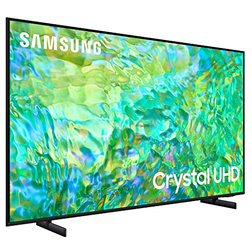 Samsung CU8000 Crystal UHD LED 4K Smart TV Bundle with 2 YR CPS Enhanced Protection Pack (2024 Model)