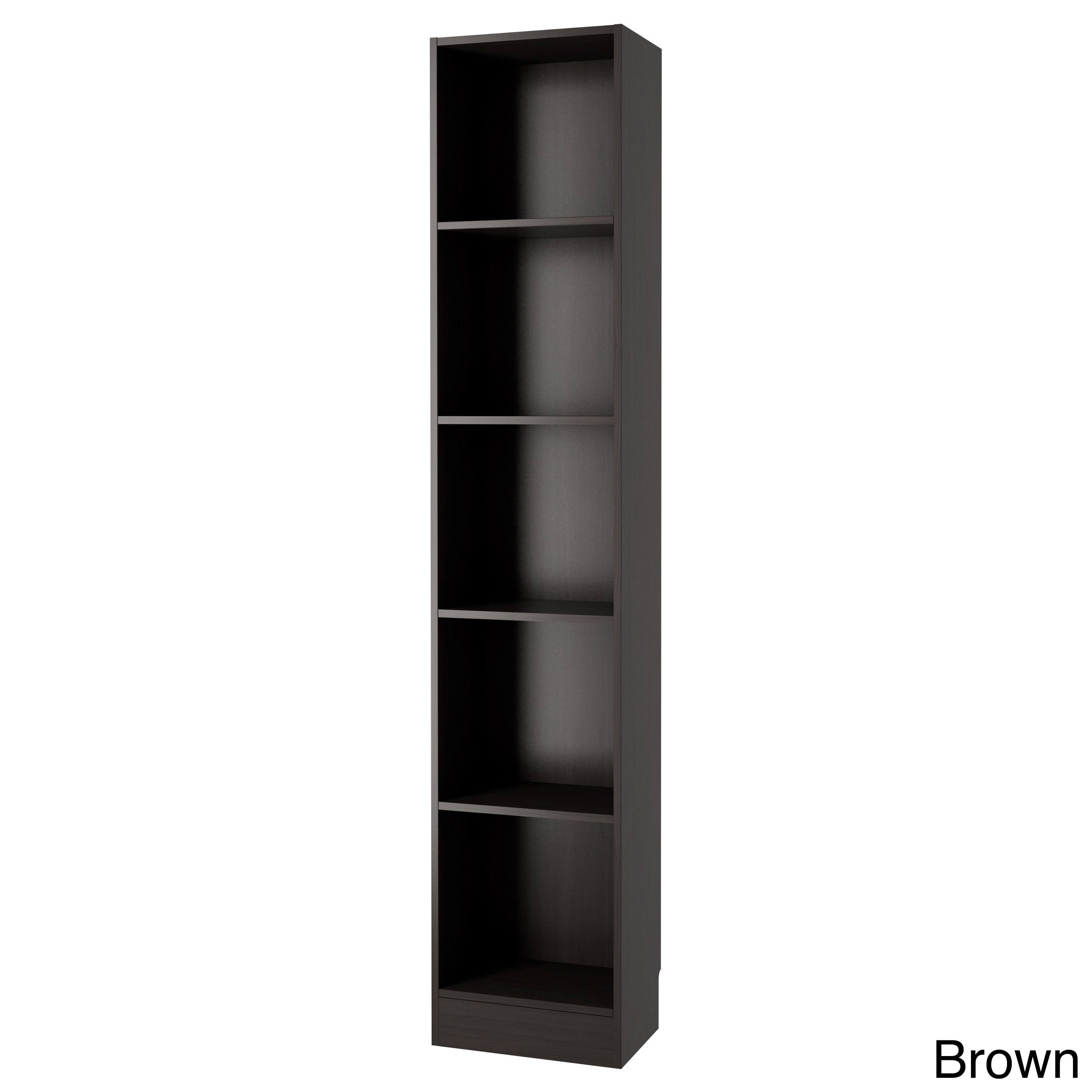 Porch & Den Kern Alethea Tall Narrow 5-Shelf Bookcase