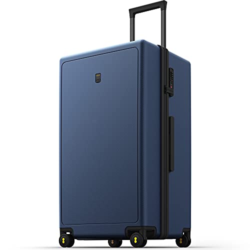 LEVEL8 Hard Shell Carry on Luggage Airline Approved, Carry-on Suitcases with Wheels, Lightweight Luminous Textured Hardside Travel Bag with Tsa Lock, 20 Inch, Black