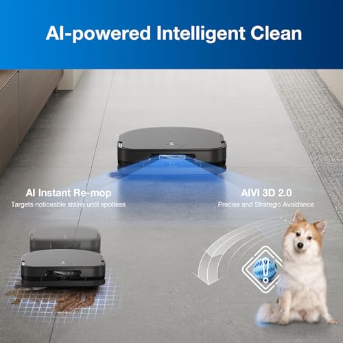 ECOVACS DEEBOT T30S Robot Vacuum and Mop, 11000Pa, ZeroTangle Technology, TruEdge Adaptive Edge Mopping, Hot Water Mop Washing, Self-Emptying, Self Refilling, Auto-Mop Lifting, Obstacle Avoidance