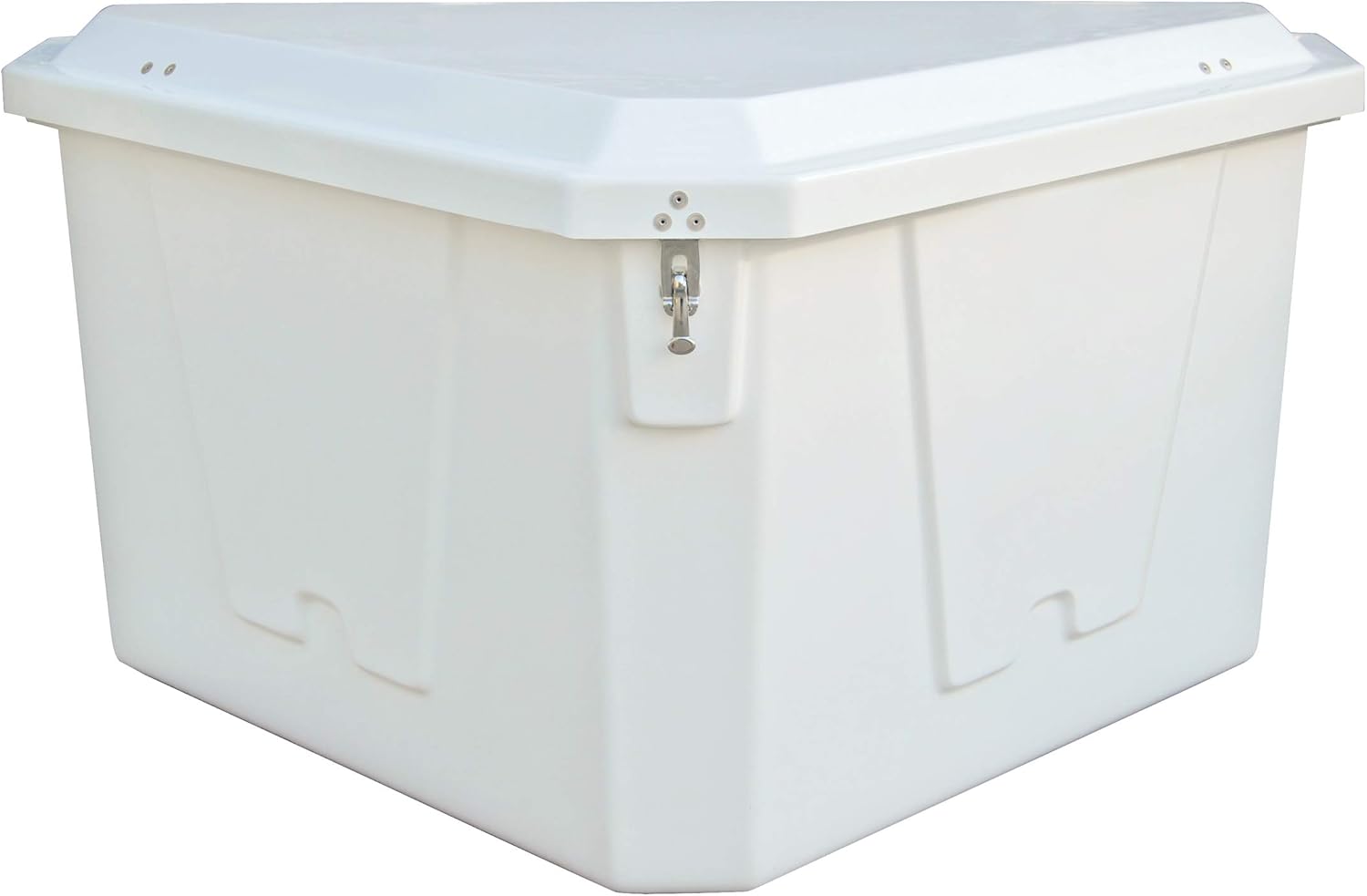 Taylor Made Products 83561 Stow 'N Go Triangle Dock Box (27.5" x 54", Triangle ) , White