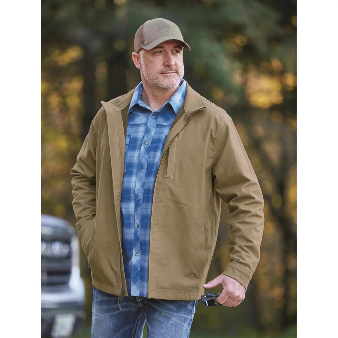 Guide Gear Men's Stretch Canvas Jacket Hunt Outdoor Outerwear Gear Apparel Clothing - Curated Treasures Market