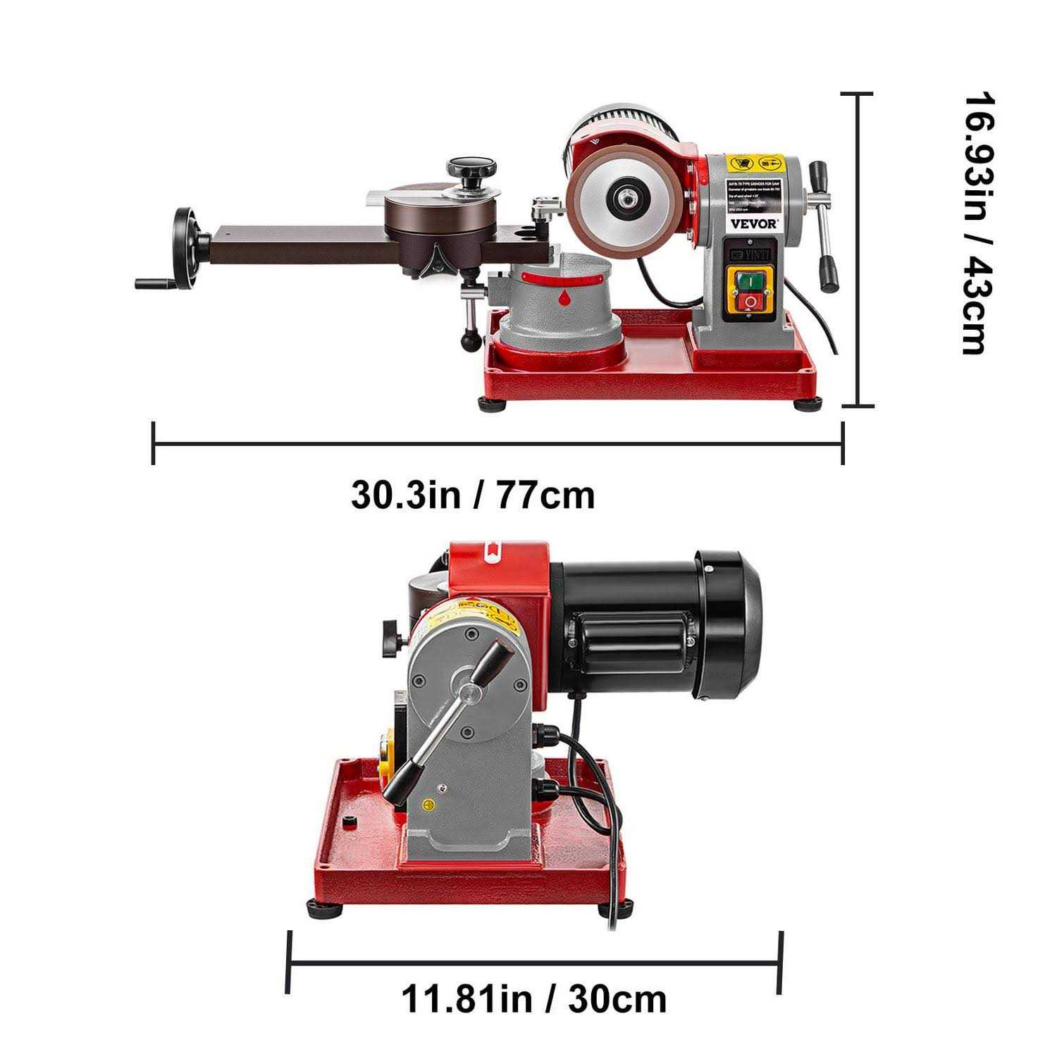 VEVOR Circular Saw Blade Sharpener 370W Bench Grinder w/ 5 Grinding Wheel - Shop Hardware Tools Online Store