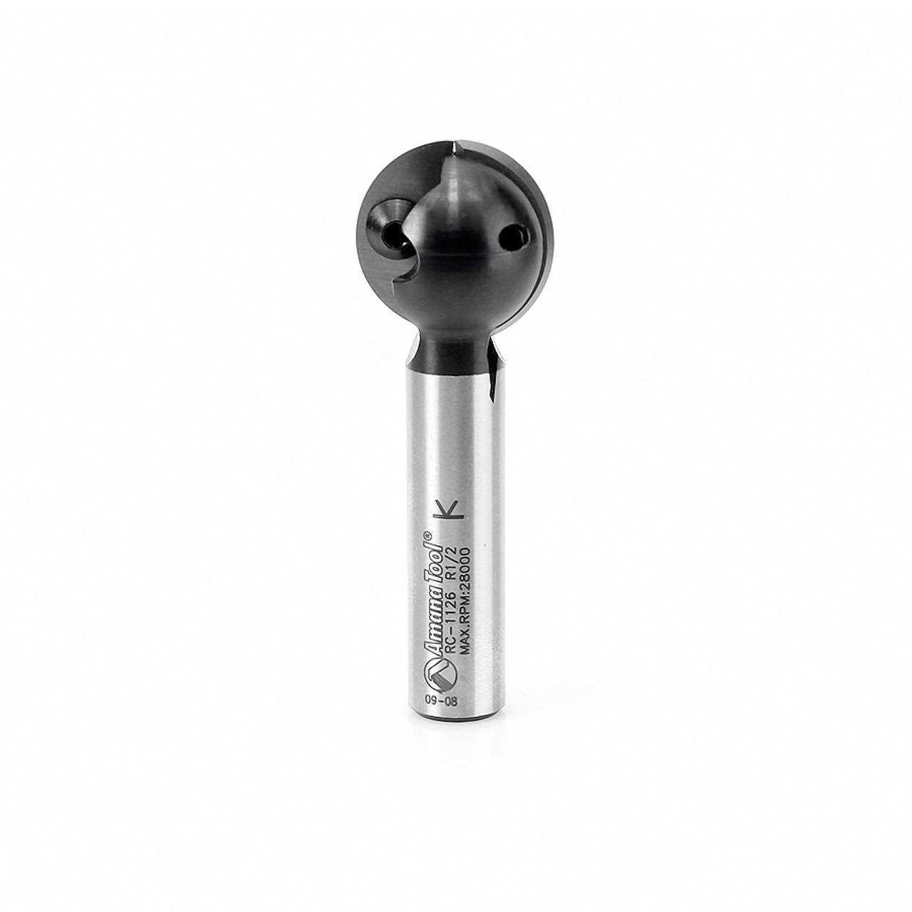 Amana Tool RC-1126 Carbide Tipped CNC Ball End Insert Router Bit 1/2 R x 1 Inch D x 1/2 CH x 1/2 SHK - Shop Hardware Tools Online Store