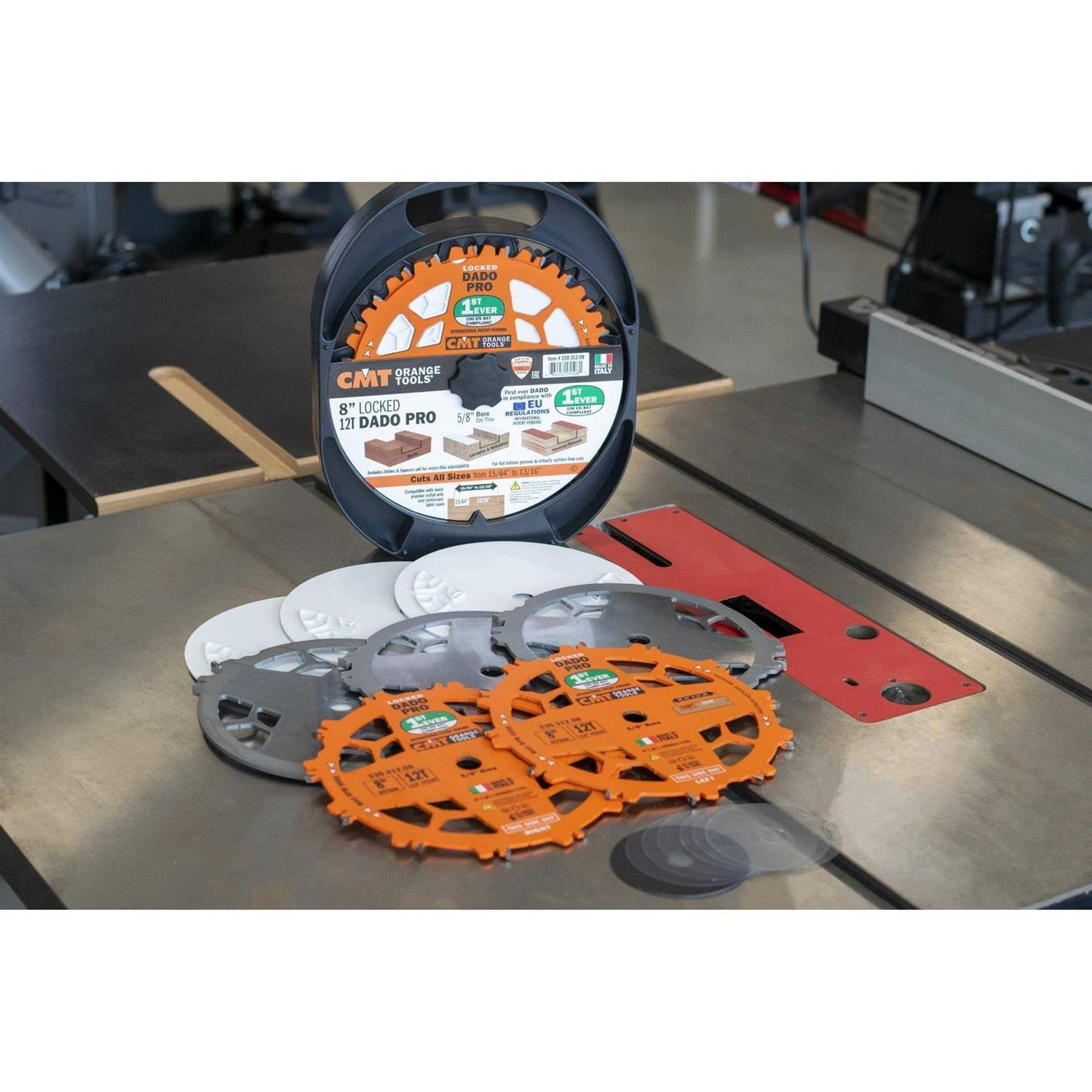 CMT 8in 12T Wood Locked Dado Pro Blade Set - Shop Hardware Tools Online Store