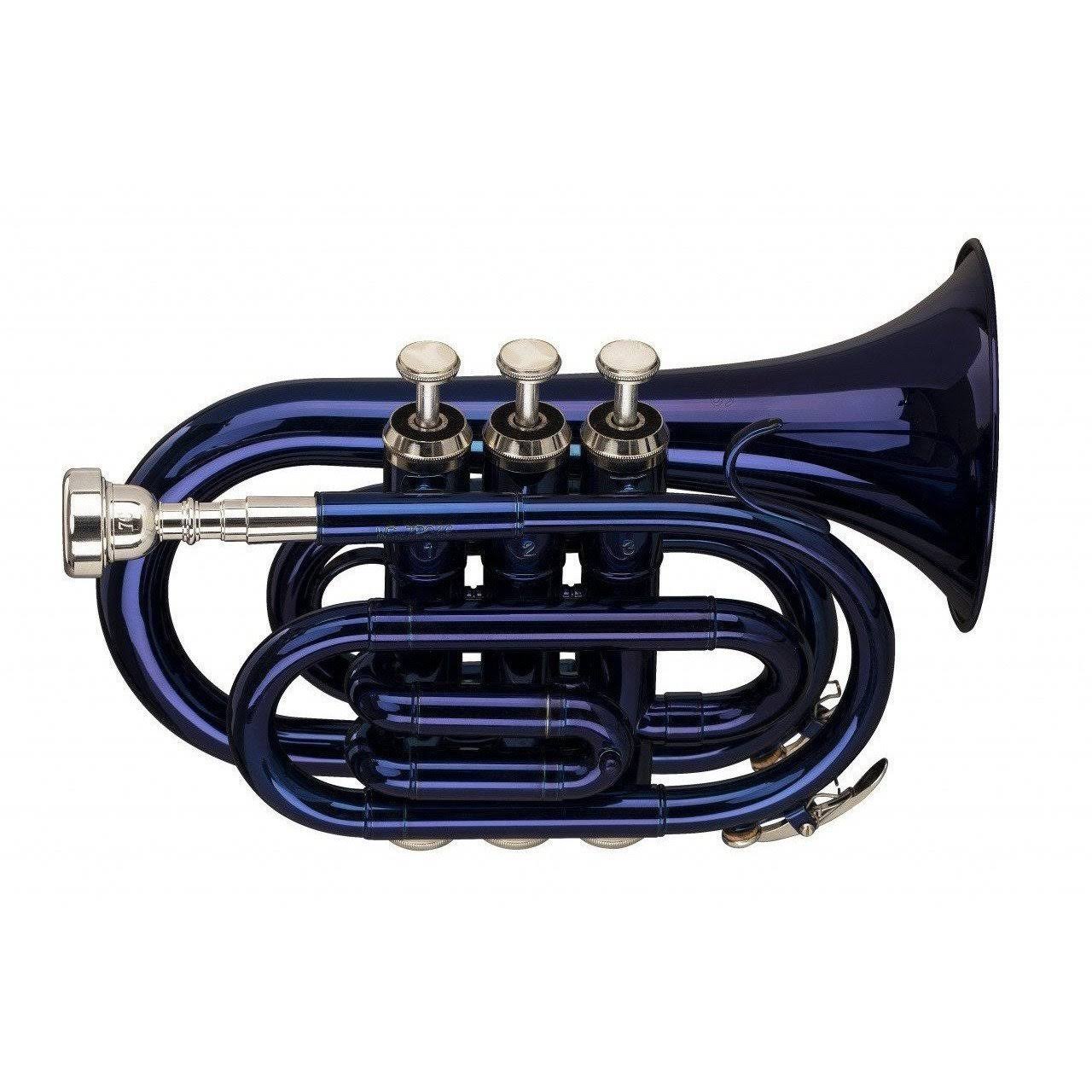 Stagg WS-TR246S Bb Pocket Trumpet with Case Blue