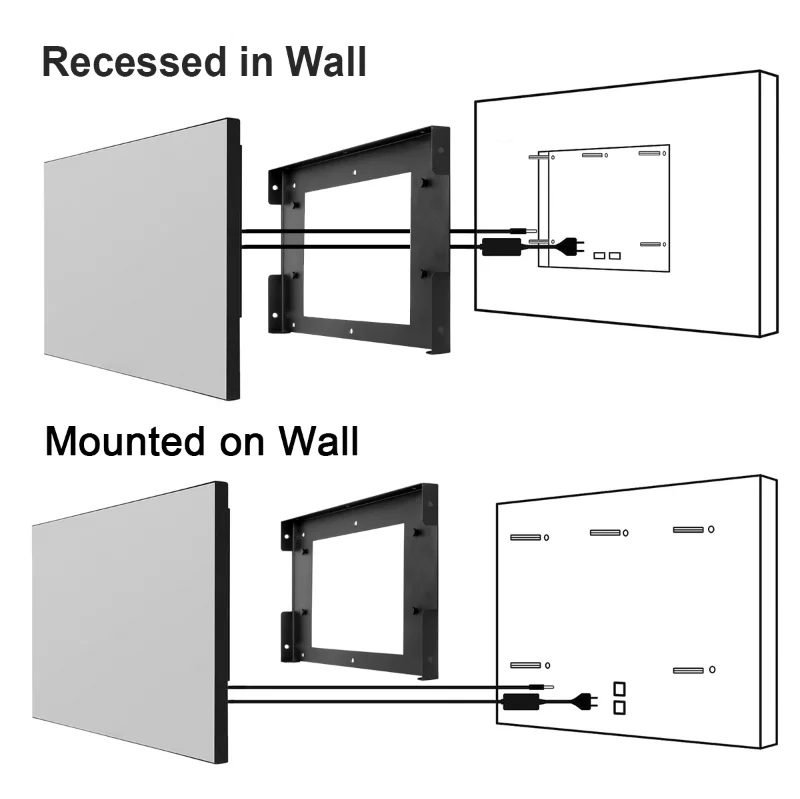 Elecsung 28 inches 4K LED TV webOS Smart Bathroom Waterproof Mirror IP65 SPA Hotel Television WiFi Voice Control ATSC