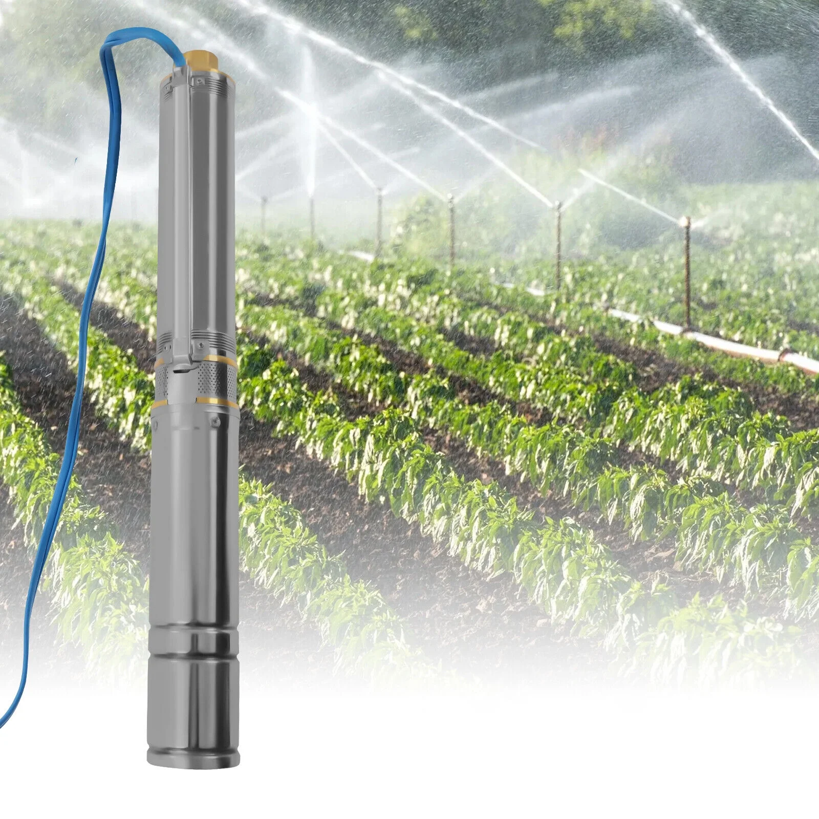 FETCOI 1.5HP Deep Well Pump Submersible Well Pump 24GPM 110V Pump - Stainless Steel