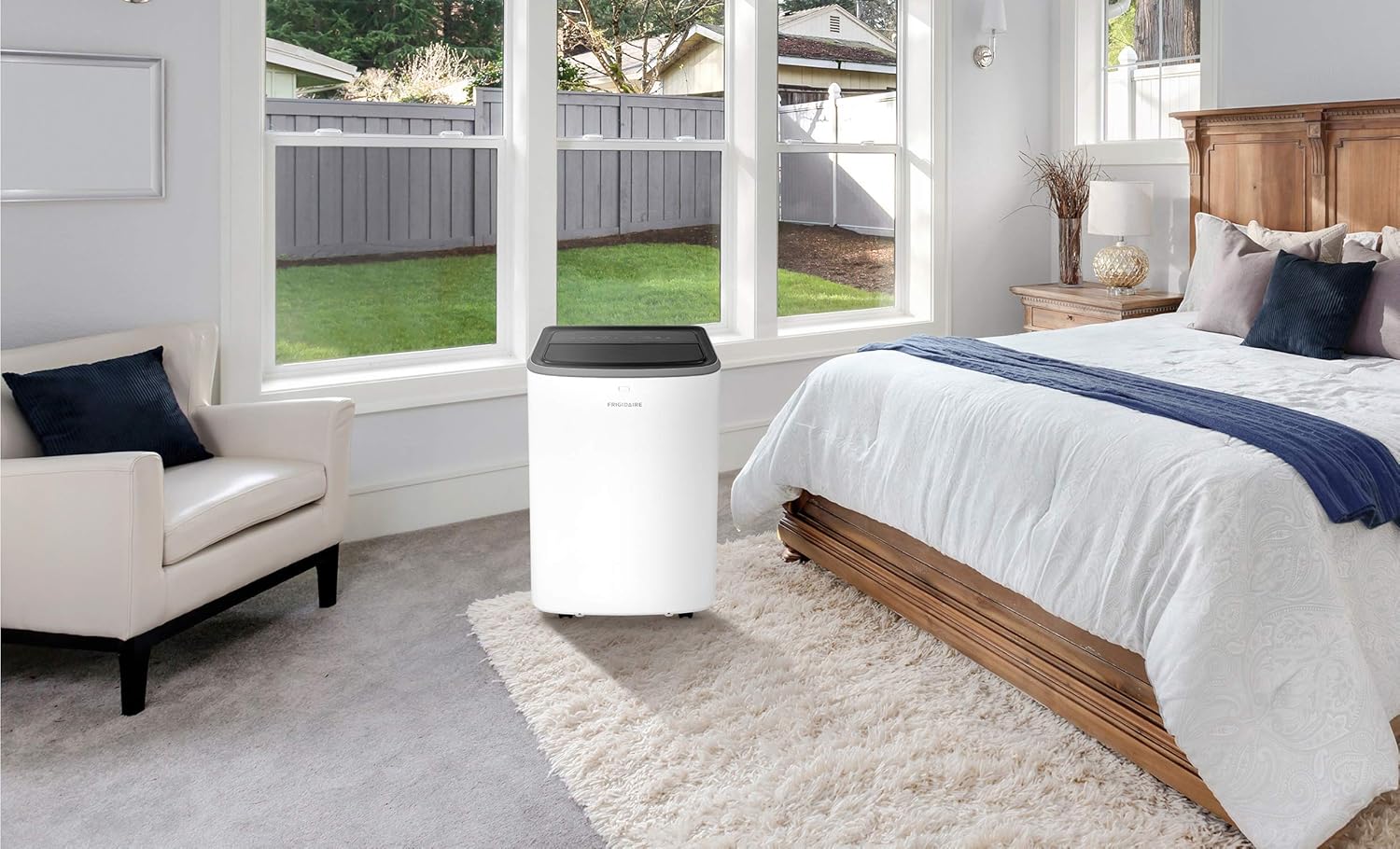 Frigidaire FHPC102AB1 Portable Air Conditioner with Remote Control for Rooms, White (Renewed)