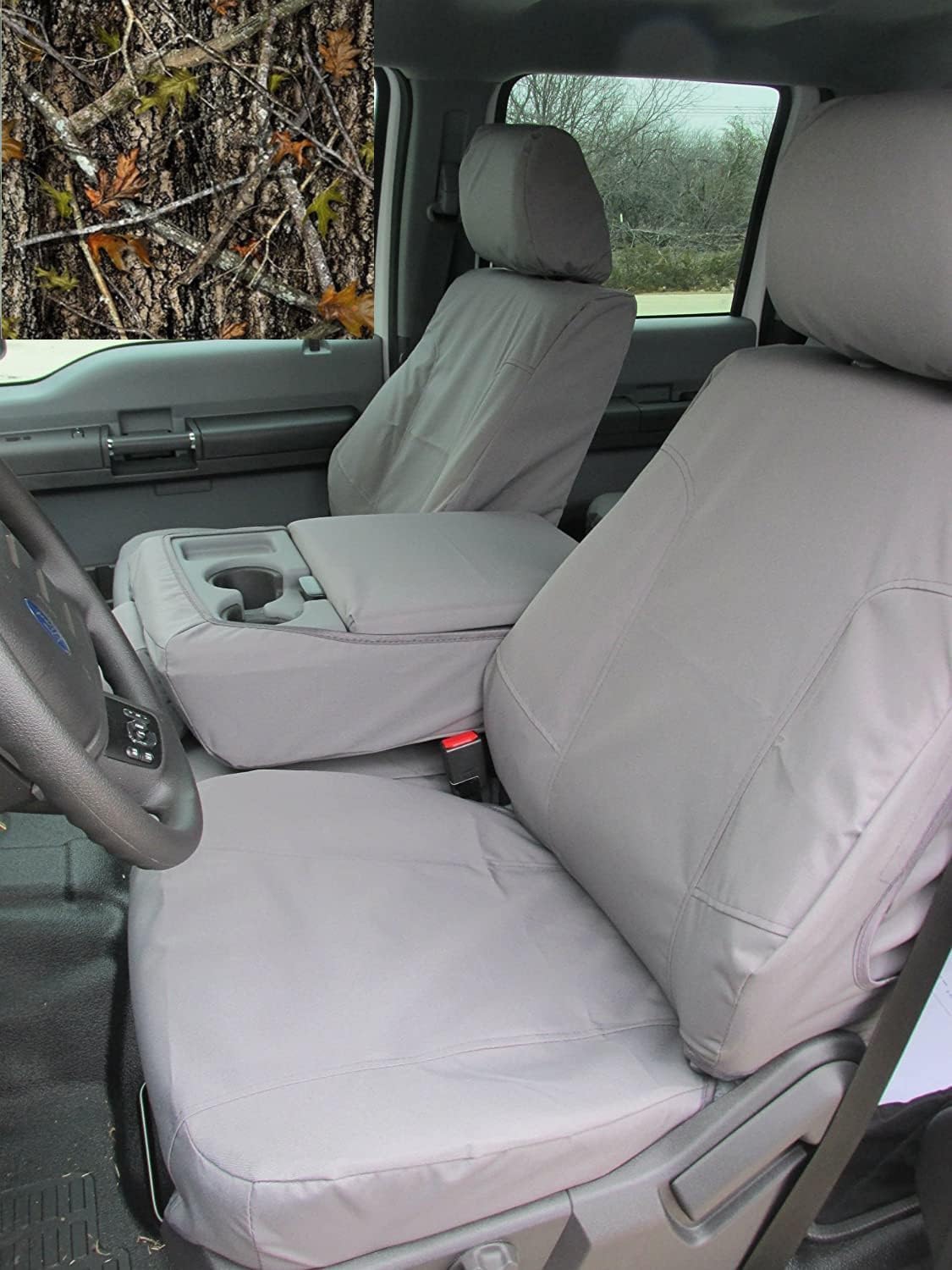 Durafit Seat Covers, F486-NCLC Exact Fit for 2014 F150 XLT & Lariat | Also Fits 2015-2021 F250, F350, F450, F550 XLT & Lariat | Front Seat with Opening Center Console|Waterproof New Conceal Camo