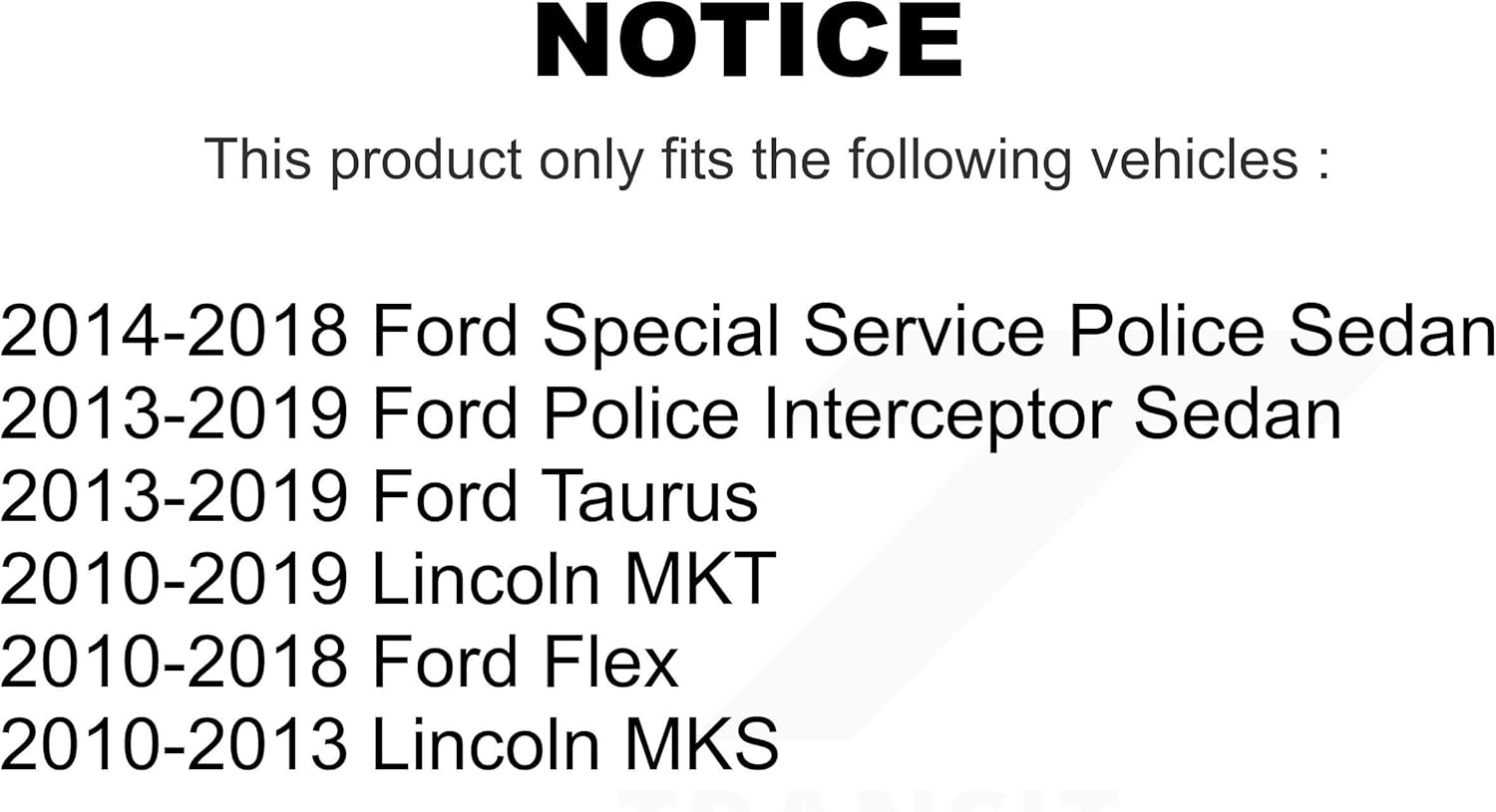 Front Suspension Control Arm And Ball Joint Assembly Link Kit Replacement For Ford Taurus Flex Lincoln Police Interceptor Sedan MKS MKT Special Service - Left Right Side (Driver Passenger) K72-101098