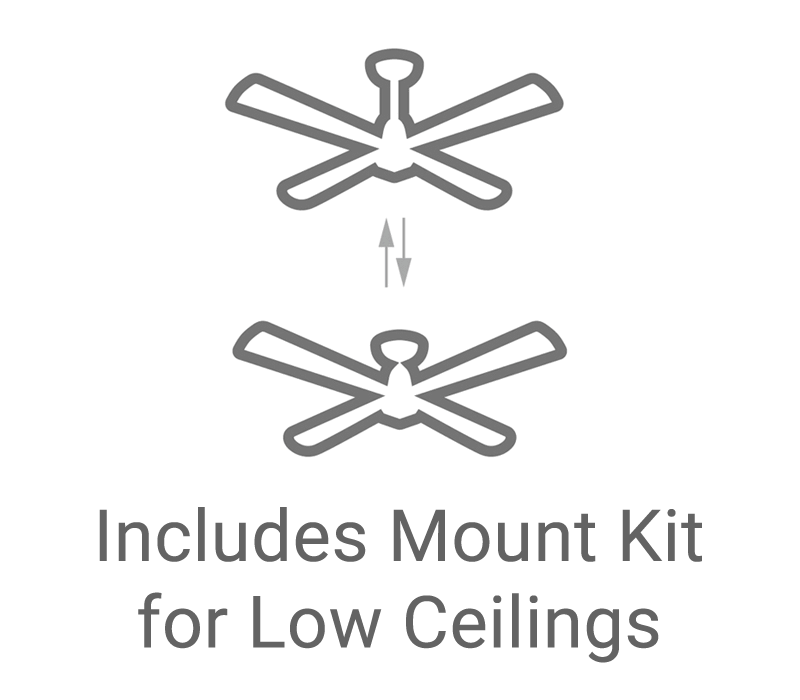 Hunter 44x22 Caraway Ceiling Fan, Nickel
