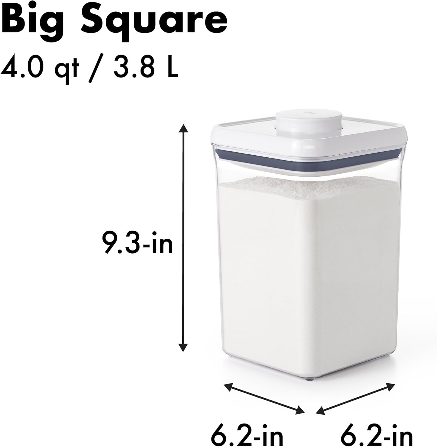OXO Good Grips 10-Piece Airtight Food Storage POP Container Value Set, Standard Packaging,White,10 Piece
