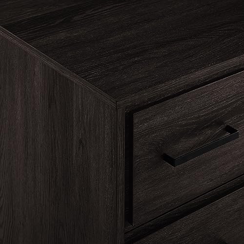 Walker Edison Togo Contemporary Metal and Wood 6-Drawer Dresser, 56 Inch, Coastal Oak