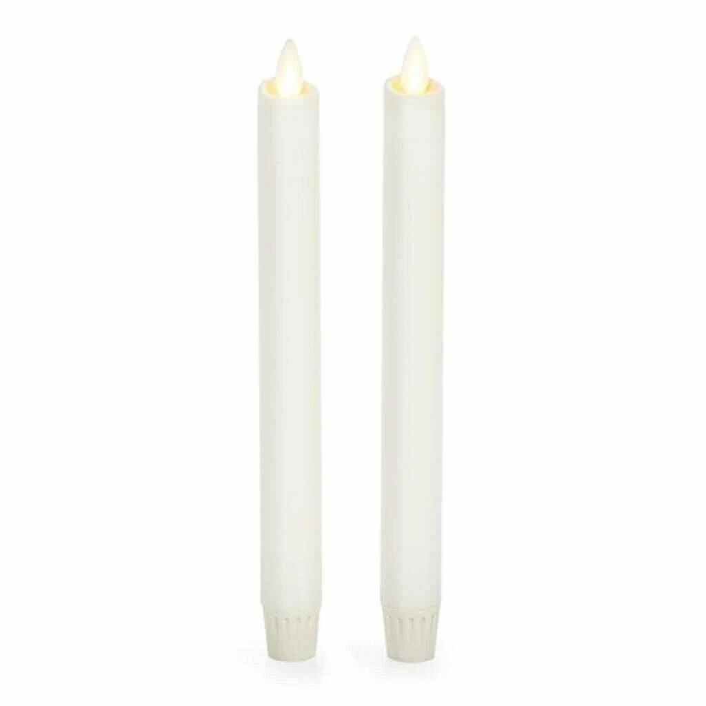 Luminara 02016 - 8x22 Ivory Realistic Flame LED Taper Candle with Timer (2 Pack)