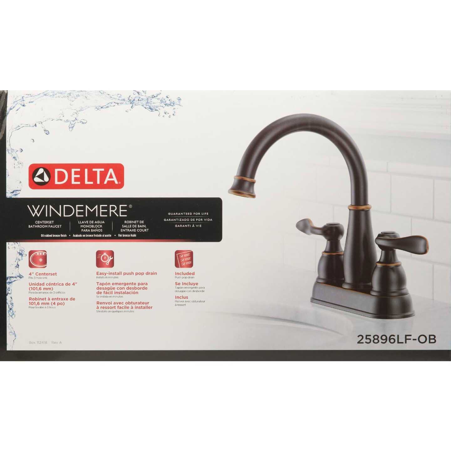 Delta Windemere Oil Rubbed Bronze Centerset Bathroom Sink Faucet 4 - Shop Hardware Tools Online Store
