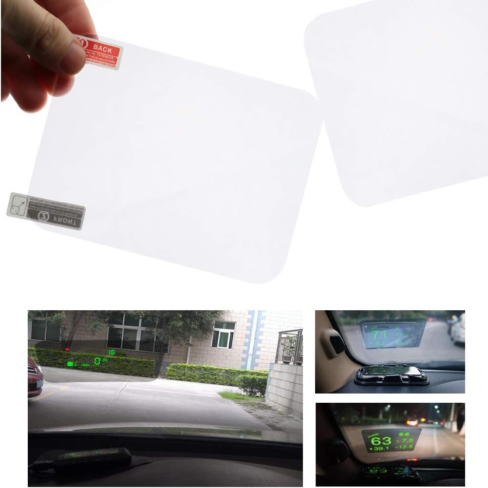 2-Pack Head Up Display for Car HUD Reflective Windshield Film,Protective Screen(5.9X5.1Inch)