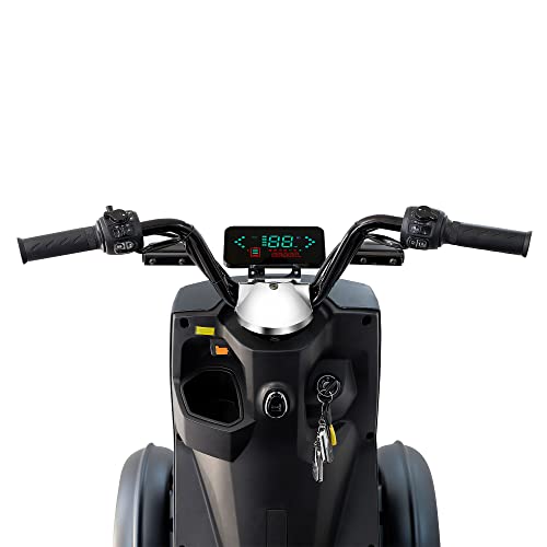 Mobility Scooters for Seniors & Adults, Heavy Duty 4-Wheel 3 Speed Medical Electric Powered Device 800W All Terrain, Elderly w/Rear Lockbox & Adjustable Seat (Type 3)