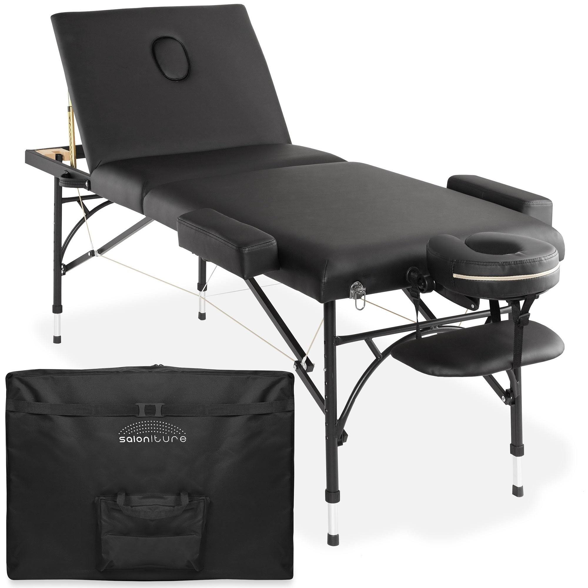 Professional Portable Tri-Fold Massage Table with Aluminum Legs