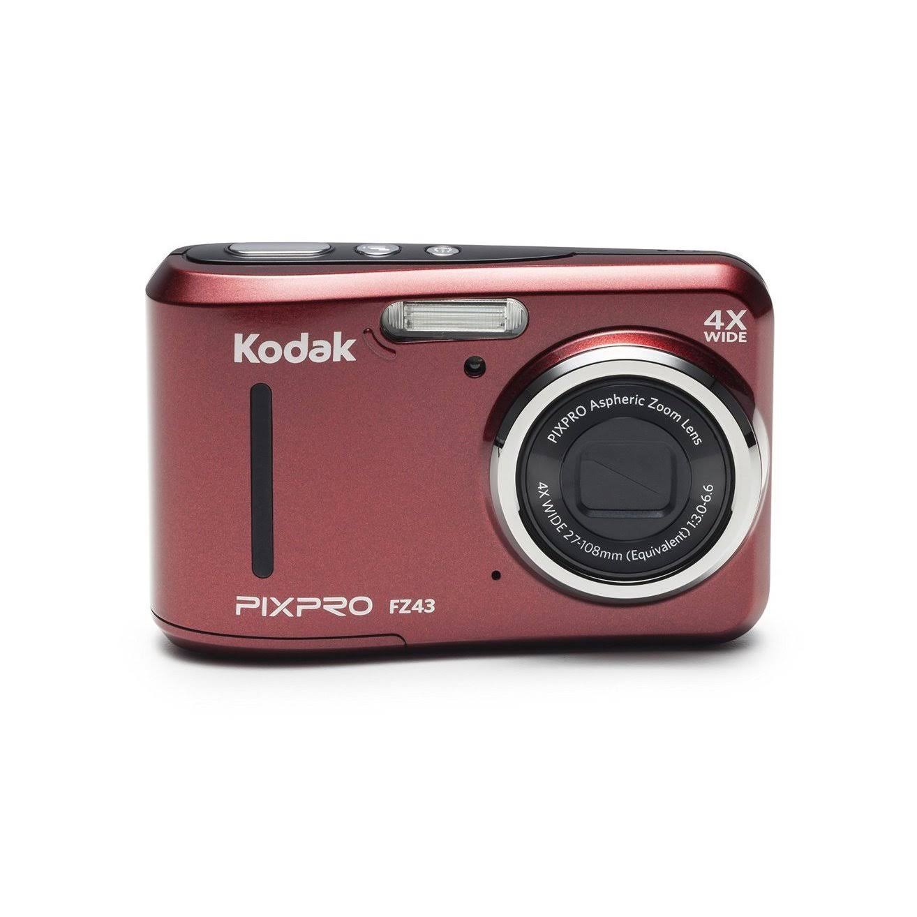 Kodak Pixpro Friendly Zoom Fz43 (Red) w/ SanDisk Ultra 80MB/s 32GB SDHC Bundle