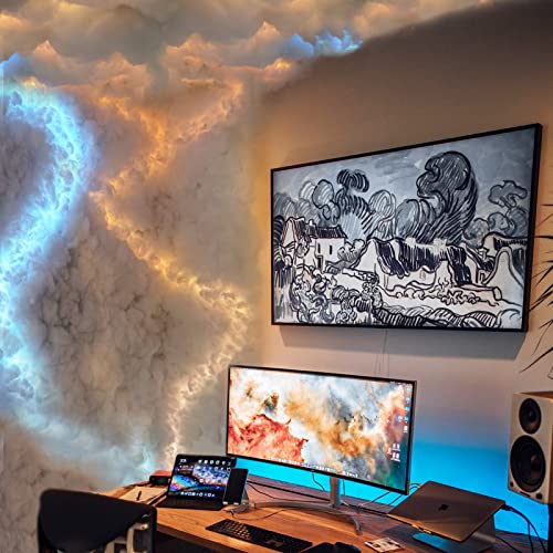 fusehome Cloud Light, Thundercloud LED Light 3D Cotton Lightning Cloud Colorful Atmosphere Night Light, DIY Creative Cloud Lights Gaming Room Club Bar DJ Party Light