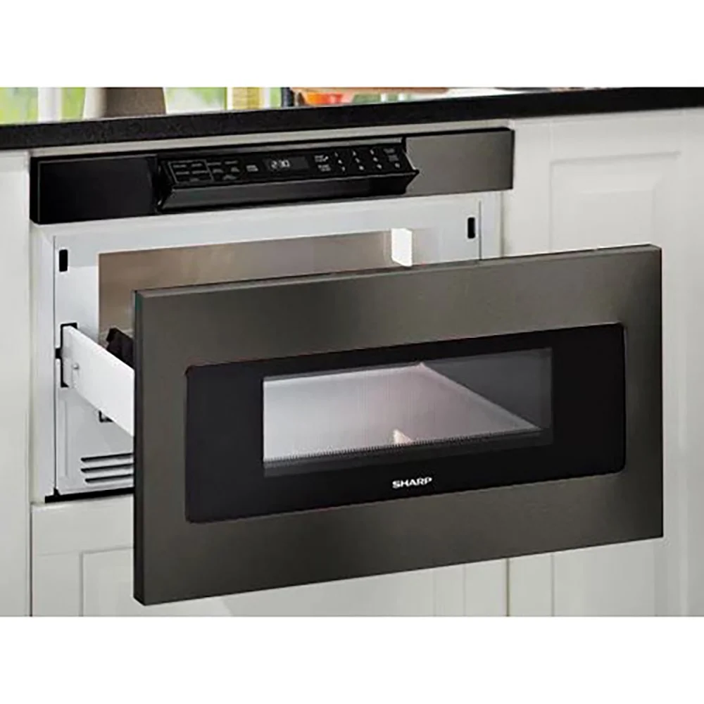 Sharp 24" 1.2 cu. ft. 950W Microwave Drawer Oven, Black Stainless Steel (SMD2470AH) - (Open Box)
