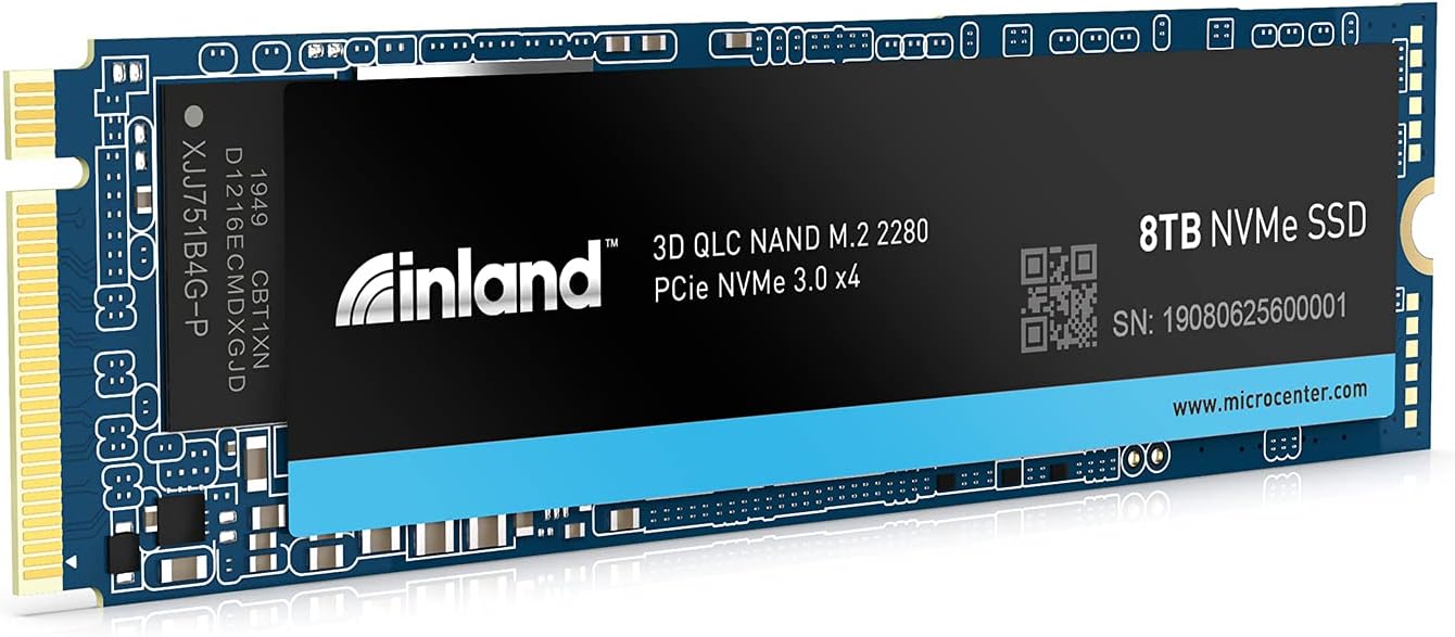 Inland Platinum 2TB SSD NVMe PCIe Gen 3.0x4 M.2 2280 3D NAND Internal Solid State Drive, R/W up to 3,400/3,000 MB/s, PCIe Express 3.1 and NVMe 1.3 Compatible, Utimate Gaming Solutions (2TB)