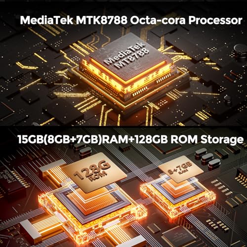 FOSSIBOT F101 Pro Rugged Smartphone Unlocked, Dual Screen 10600mAh Battery 15+128GB Storage MTK8788 Octa-cora Processor 24MP+8MP+5MP Camera 5.45” HD+ Screen Android 13 IP68/IP69K 4G Dual SIM NFC OTG