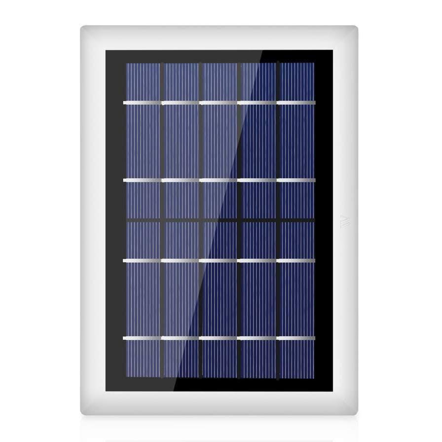 Ring Spotlight Cam Battery with Solar Panel Bundle 4-Pack White