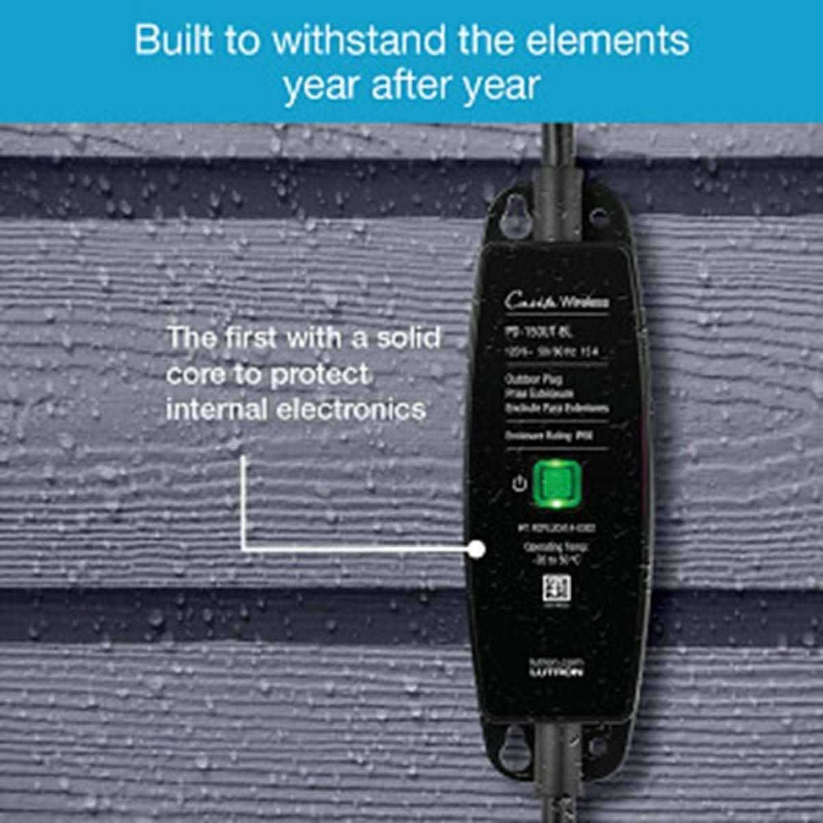 Lutron Caseta Weatherproof+ Outdoor Smart Plug PD-15OUT-BL