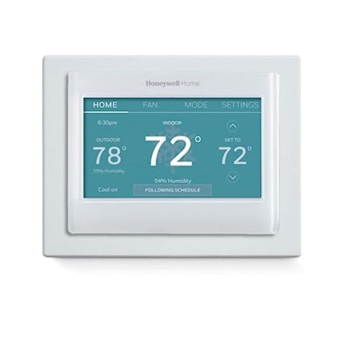 Honeywell Home RTH9585WF Wi-Fi Smart Color Thermostat, 7 Day Programmable, Touch Screen, Energy Star, Alexa Ready, C-Wire Required, Not Compatible with Line Volt Heating Gray
