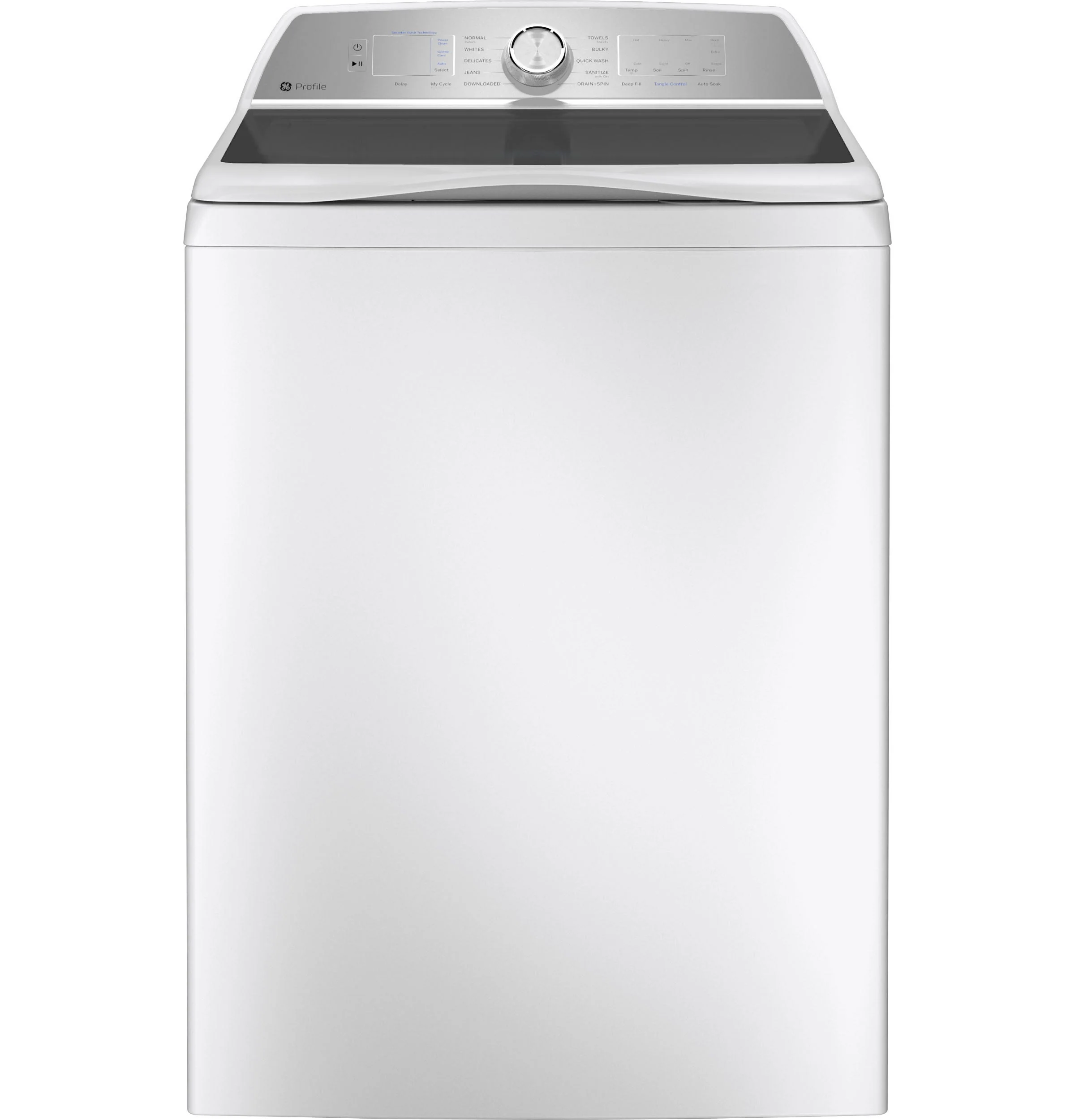 GE Profile 5.0 cu. ft. Capacity Washer with Smarter Wash Technology and FlexDispense PTW600BSRWS