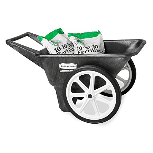 Rubbermaid Commercial Products FG564200BLA Plastic Yard Cart, 7.5 cu. feet